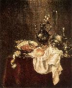 HEDA, Willem Claesz. Ham and Silverware wsfg painting